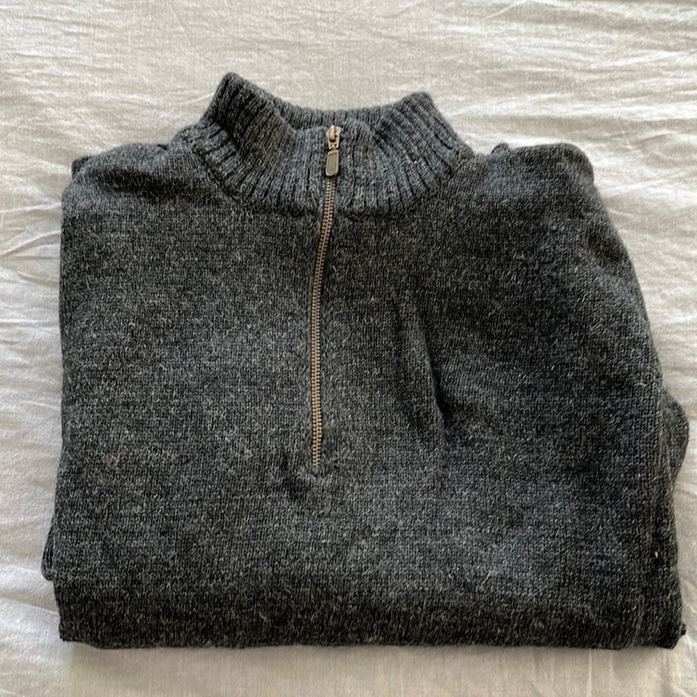Quarter Zip Wool Sweater